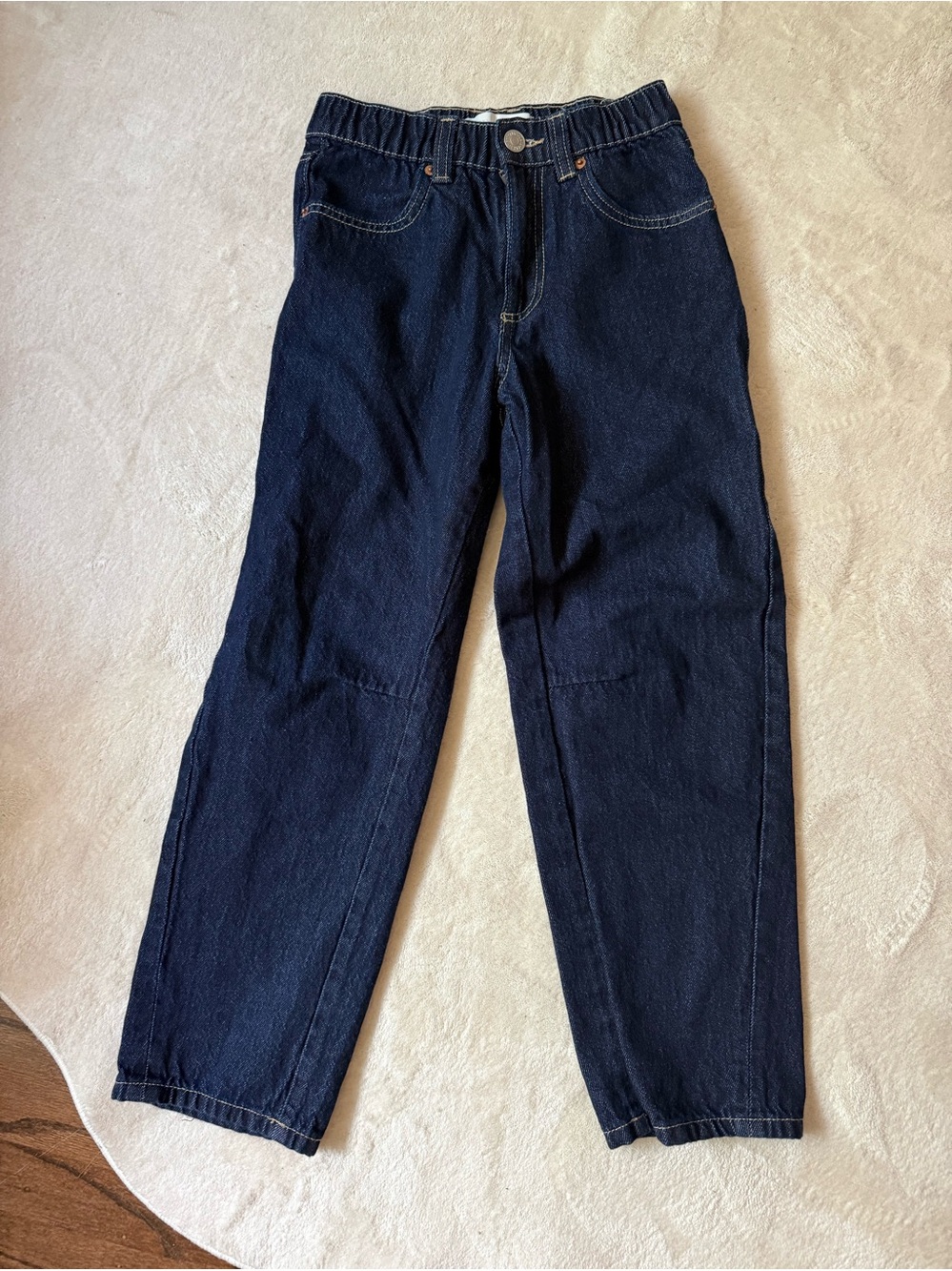 Zara boys size 9-10 Navy Relaxed Straight Jeans
